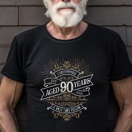 Mannen whisky 90e verjaardag t-shirt