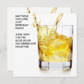 Mannen Whisky Cocktail Glass verjaardagsfeestje Kaart (Voorkant / Achterkant)