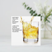 Mannen Whisky Cocktail Glass verjaardagsfeestje Kaart (Staand voorkant)