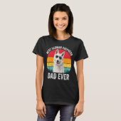 Mannen-White German Shepherd Dad Dog Owner T-shirt (Voorkant volledig)