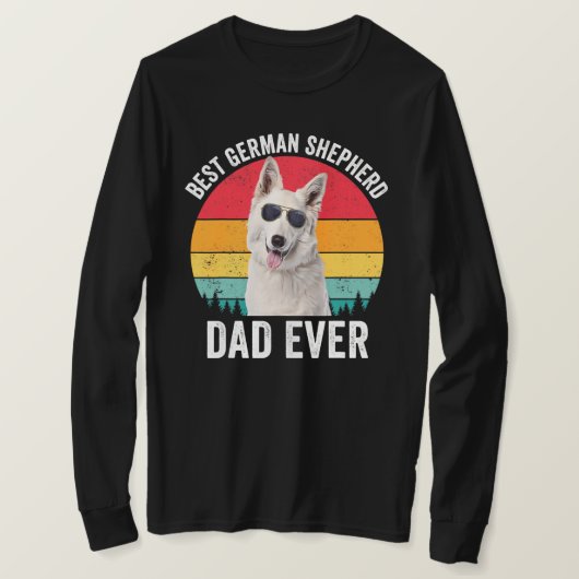 Mannen White German Shepherd Dad  Hondenliefhebber T-shirt (Design voorkant)