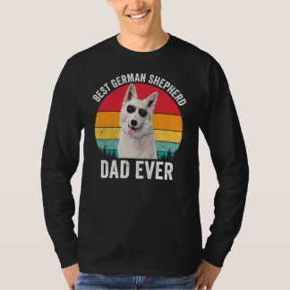 Mannen White German Shepherd Dad Hondenliefhebber T-shirt