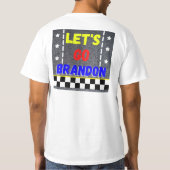 Mannen White Let's Go Brandon T-Shirt (Achterkant)