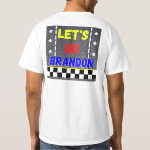 Mannen White Let's Go Brandon T-Shirt