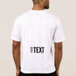 Mannen White Modern Sport Back Print Sjabloon T-shirt<br><div class="desc">Voeg hier Jouw tekst toe in de moderne Sjabloon voor afdrukken op achterzijde Mannen sport-Tek Concurrent ActiveShart White T-Shirt.</div>