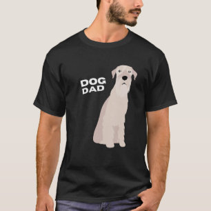 Mannen White Schnauzer Dog Dad Man T-shirt