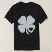 Mannen White Shamrock Heart Irish St Patricks Day  T-shirt (Design voorkant)