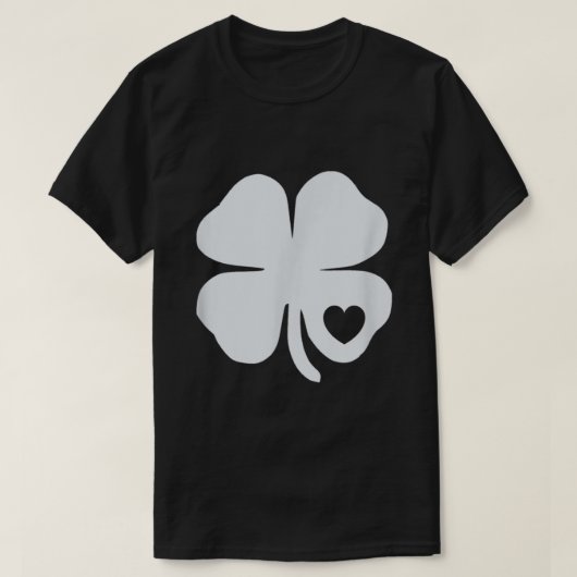 Mannen White Shamrock Heart Irish St Patricks Day T-shirt (Design voorkant)