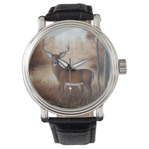 Mannen Whitetail Buck Horloge
