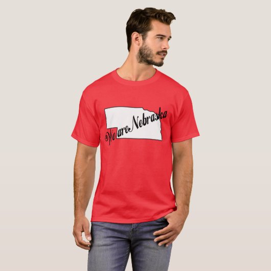 Mannen wij zijn Nebraska Husker Pride T Shirt (Voorkant volledig)