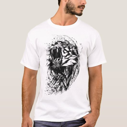 Mannen Wild Cat T-shirt (Voorkant)