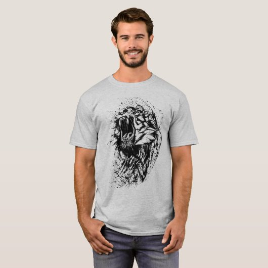 Mannen Wild Cat T-shirt (Voorkant volledig)