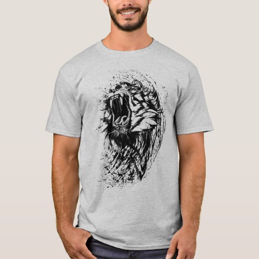 Mannen Wild Cat T-shirt (Voorkant)