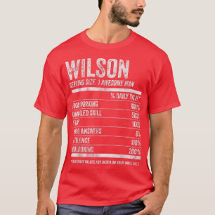 Mannen Wilson Nutrition Gepersonaliseerde naam Fun T-shirt