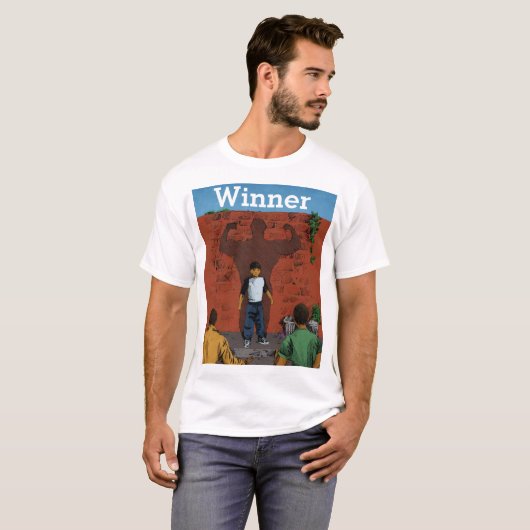 Mannen Winner TShirt (Voorkant volledig)