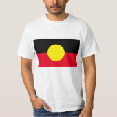 mannen wit Aboriginal vlag shirt (Voorkant)