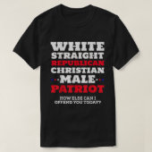 Mannen wit recht republikeins Christelijk mannelij T-shirt (Design voorkant)