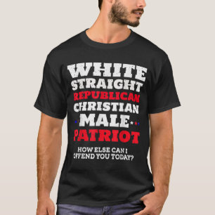 Mannen wit recht republikeins Christelijk mannelij T-shirt