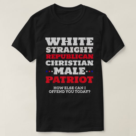 Mannen wit recht republikeins Christelijk mannelij T-shirt (Design voorkant)