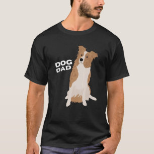 Mannen Wit & Rode Merle Border Collie Dog Pap Man T-shirt
