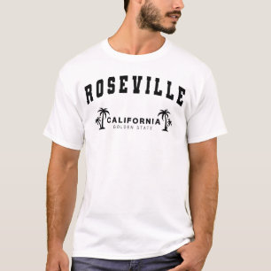 Mannen Wit Roseville, Californië, Golden State T-shirt