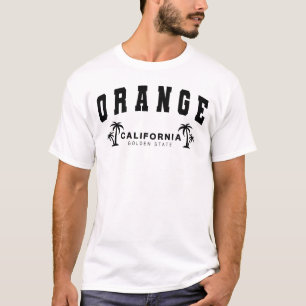 Mannen Wit Sinaasappel, Californië, Golden State T-shirt