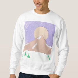 Mannen wit sweatshirt met Mountain Scene