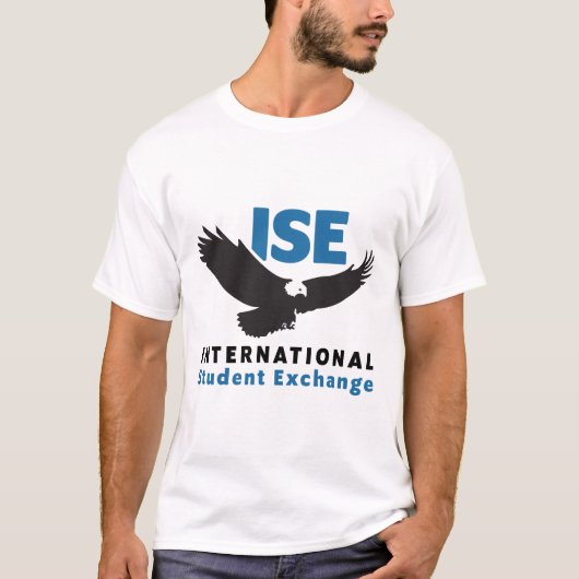 Mannen Wit T-shirt met ISE Square Logo (Voorkant)