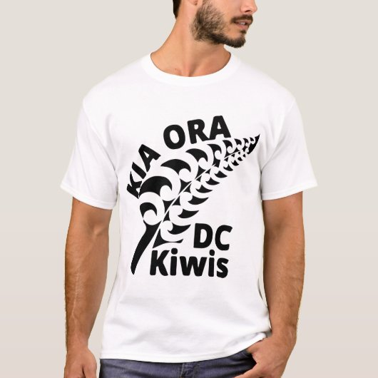 Mannen wit T Shirt - volledig logo (Voorkant)