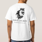 Mannen Wit T-shirt Zwart Logo (Achterkant)