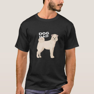 Mannen witte akita hondenpapa Man T-shirt
