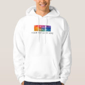 Mannen witte doek Voeg hier uw Afbeelding Logo tek Hoodie (Voorkant)