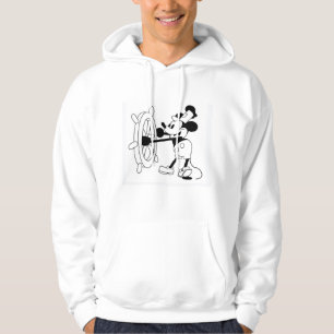 Mannen witte hoodie maat M, met Steamboat Willie