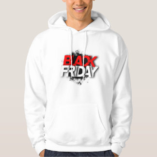 Mannen witte hoodie met vet "BLACK FRIDAY"