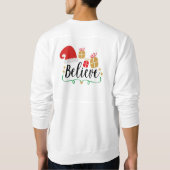 Mannen Witte Kerstmis Believe Sweater (Achterkant)