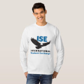 Mannen witte T-shirt met lange mouwen ISE Square L (Voorkant volledig)