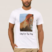 Mannen witte T-shirt met lionontwerp (Voorkant)