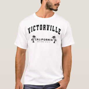 Mannen Witte Victorville, Californië, Golden State T-shirt