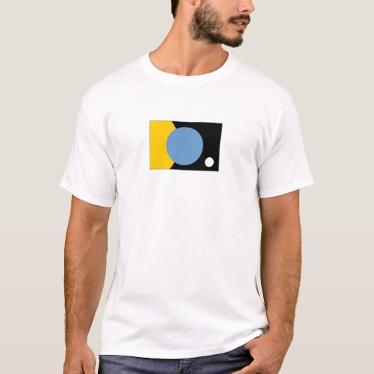 Mannen Witte vlag van aarde T T-shirt (Voorkant)