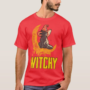 Mannen Witte Witches Broom Witch Bells W T-shirt
