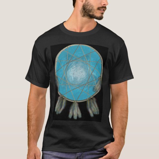 Mannen Wolf Dream Catcher shirt (Voorkant)