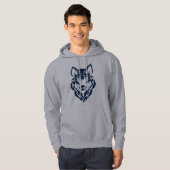Mannen Wolf Hoodie (Voorkant volledig)