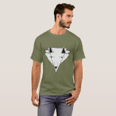 Mannen Wolf T-shirt door JHT (Voorkant volledig)