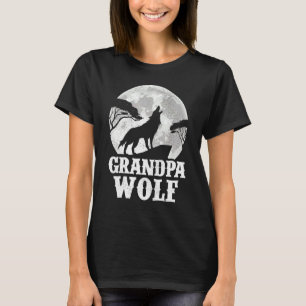 Mannen wolven die naar de moonopa zwemmen t-shirt