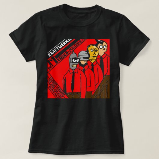 Mannen Women Electronic Kraftwerk Music Funny Mann T-shirt (Design voorkant)