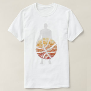 Mannen Womens White T-Shirt Basketball Game Sports