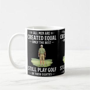 Mannen worden gelijk geschapen Golf spelen in de j Koffiemok