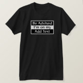 Mannen wordt geadviseerd t-shirt (Design voorkant)