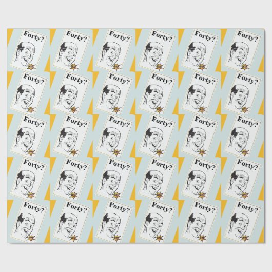 Mannen WTF 40ste verjaardag 🎁 Grappig Cadeaupapier (Vlak)