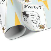 Mannen WTF 40ste verjaardag 🎁 Grappig Cadeaupapier (Rol Hoek)